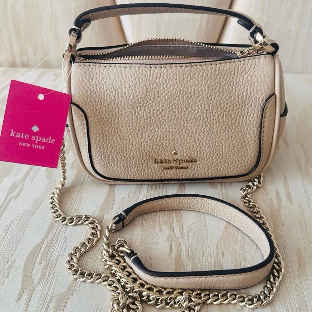 Kate Spade Tan Crossbody Bag with Chain Strap
